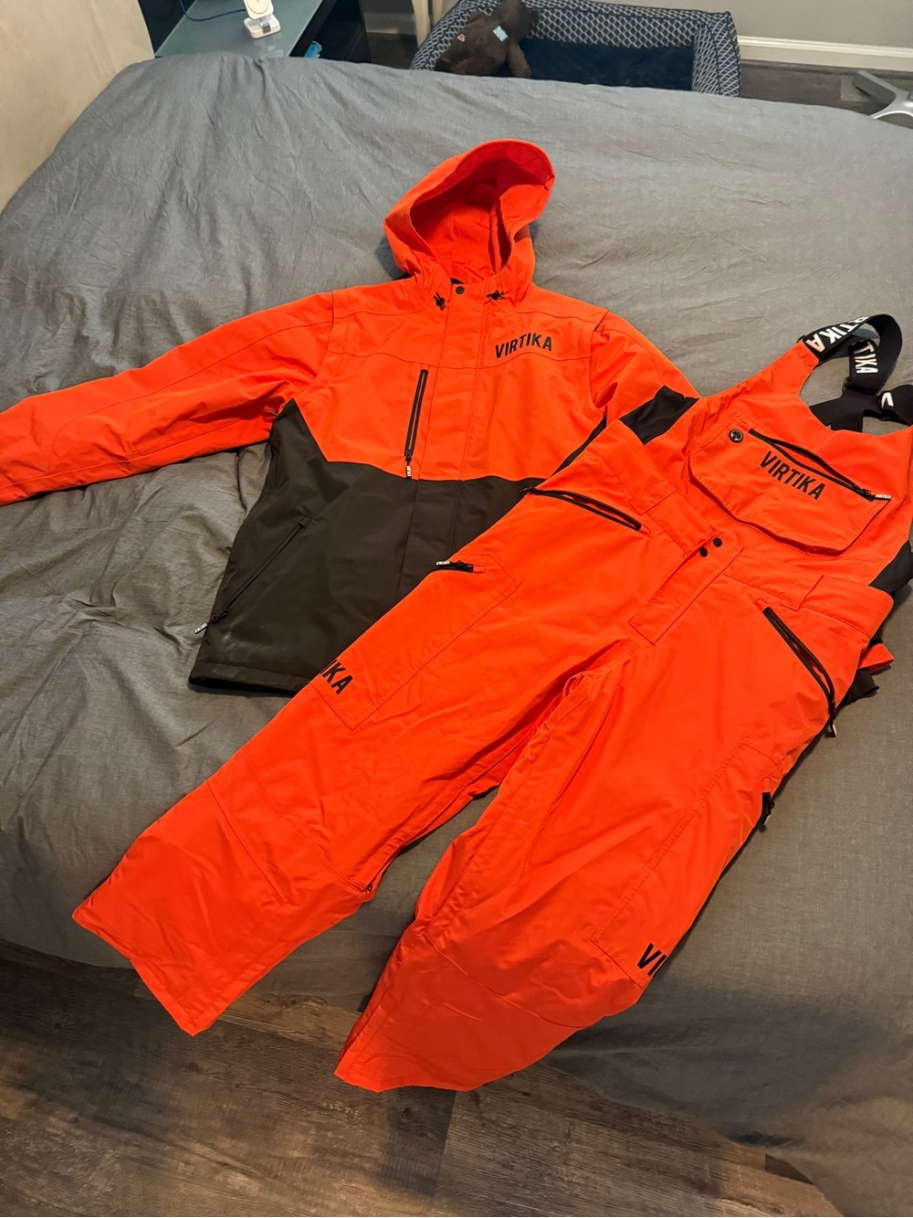 VIRTIKA Signature Jacket and Pants in Hazard Orange